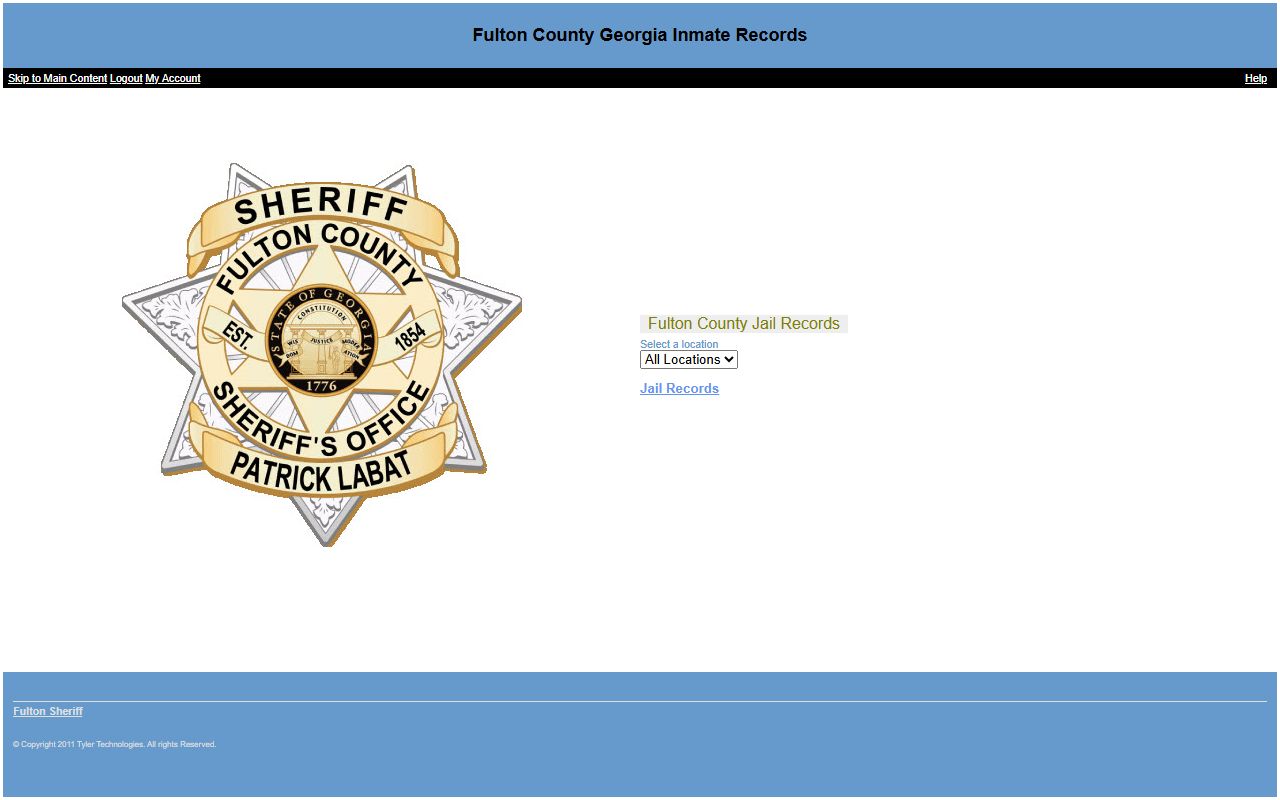 Fulton County Jail Manager public inmate search portal